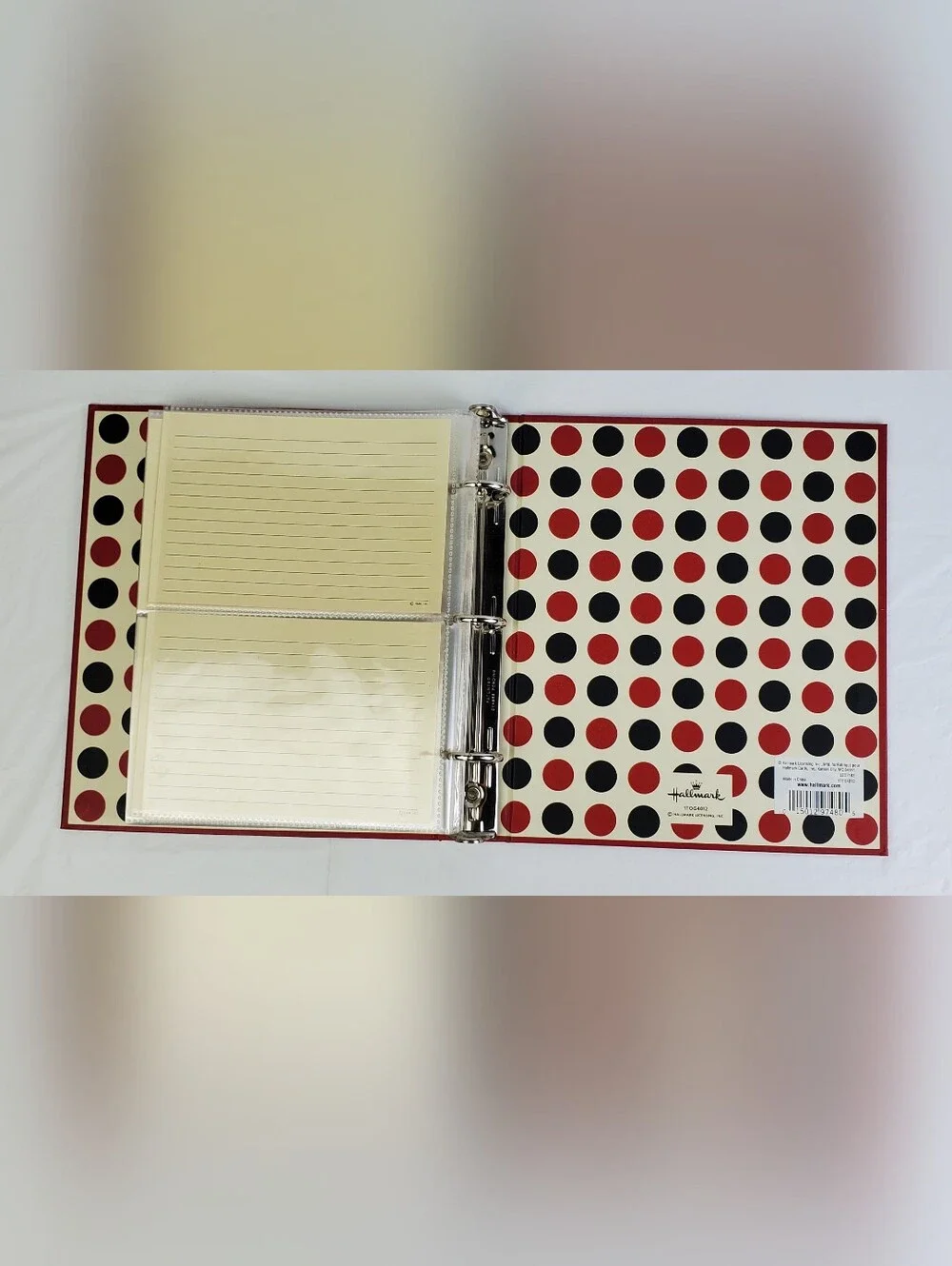 Hallmark Recipe Book Organizer Refillable Tabbed Dividers w/ Recipe Cards - EUC
